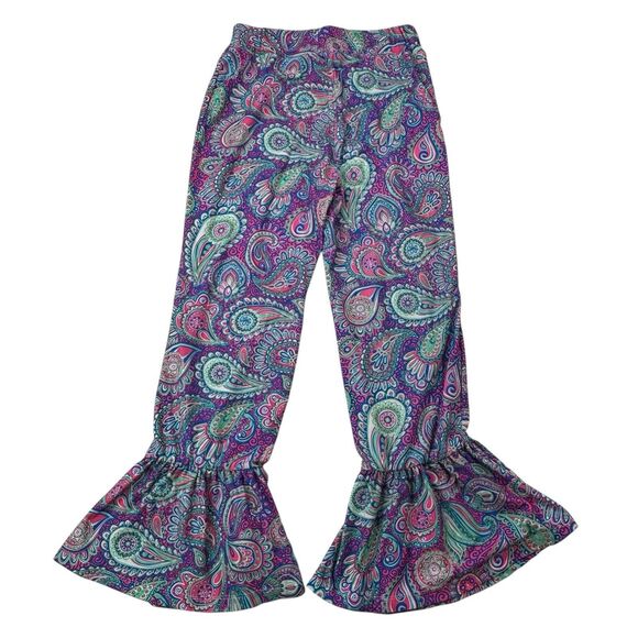 Simply Southern Women's S/M Small Medium Paisley Groovy Bell Button Leggings - Picture 14 of 16